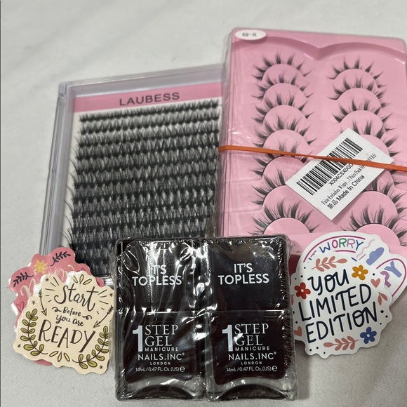 BUNDLE NEW❗️2 Eyelash sets/ 2 Nail Gel Polish - Picture 1 of 7